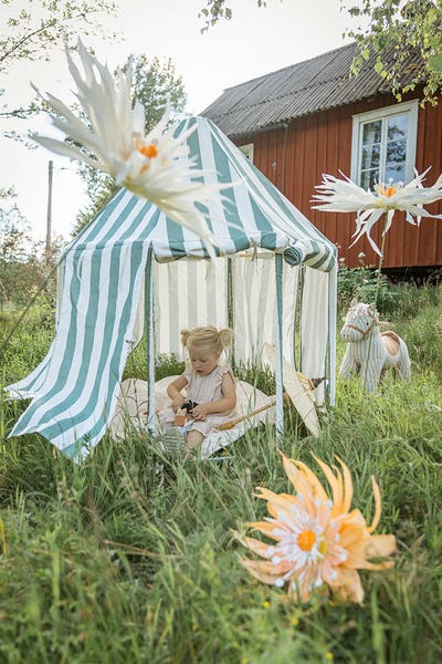 Paviljongtält rand grön