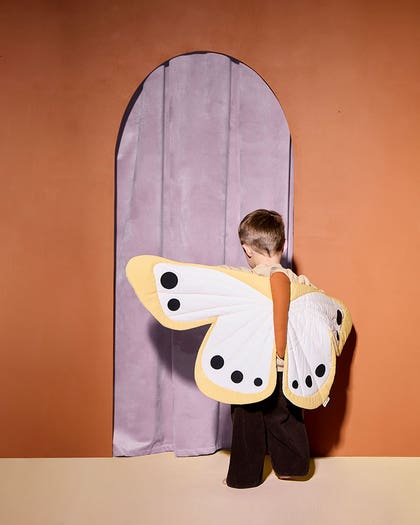 Fjäril maxi gul DRESS-UP