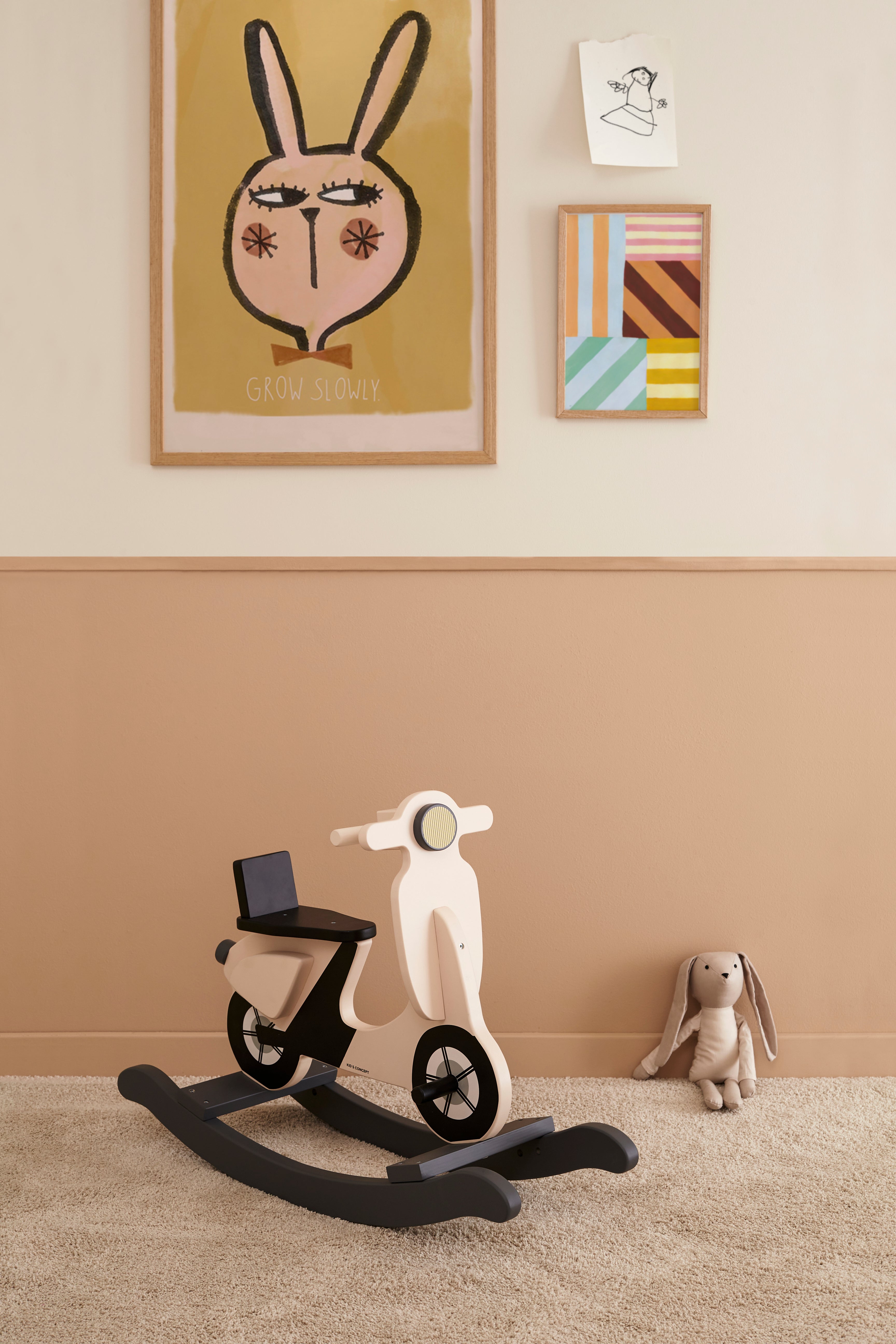 Gungscooter ljusbeige